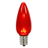 Vickerman XLEDTC93-25 C9 Transparent Plastic LED Red Dimmable Bulb Package Of 25