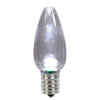 Vickerman XLEDTC95-25 C9 Transparent Plastic LED Cool White Dimmable Bulb E17 Nickel Base 25 Per Pack.