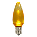 Vickerman XLEDTC97-25 C9 Transparent Plastic LED Yellow Dimmable Bulb E17 Nickel Base 25 Per Pack.