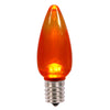 Vickerman XLEDTC98-25 C9 Transparent Plastic LED Orange Dimmable Bulb E17 Nickel Base 25 Per Pack.