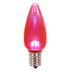 Vickerman XLEDTC99-25 C9 Transparent Plastic LED Pink Dimmable Bulb E17 Nickel Base 25 Per Pack