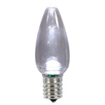 Vickerman XLEDTC9P-25 C9 Transparent Plastic LED Pure White Dimmable Bulb E17 Nickel Base 25 Per Pack