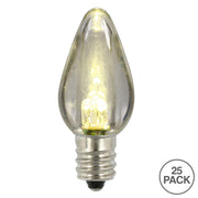 Vickerman XLEDTC71-25 C7 Transparent Plastic LED Warm White Dimmable Bulb Package Of 25