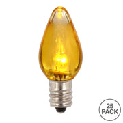 Vickerman XLEDTC77T-25 C7 Twinkle Transparent Plastic LED Yellow Dimmable Bulb Package Of 25