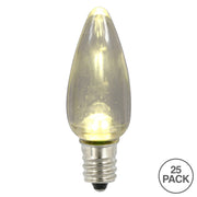 Vickerman XLEDTC91T-25 C9 Twinkle Transparent Plastic LED Warm White Dimmable Bulb 25 Per Pack