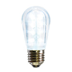 Vickerman XS14P05-5 S14 LED Cool White Transparent Plastic Bulb E26 Medium Nickel Base 5 Per Pack