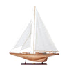 Sailboat Model – 48.5 Inch Wooden Endeavour Replica – Nautical Home Decor Display
