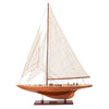 Sailboat Model – 32 Inch Wooden Enterprise Replica – America Cup Nautical Display