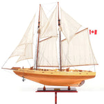 Bluenose II Fully Assembled Wooden Sailboat Model – 38.5 Inch Natural Finish By Old Modern Handicrafts