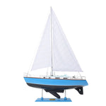 Bristol Yacht Wooden Sailboat Model – Handcrafted 29.3 Inch Display By Old Modern Handicrafts