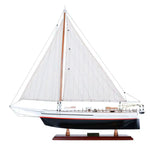 Skipjack Painted Wooden Sailboat Model L80 – Handcrafted 29 Inch Display By Old Modern Handicrafts