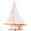 Shamrock Open Hull Wooden Sailboat Model – Handcrafted Yacht