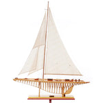 Shamrock Open Hull 38" Wooden Yacht Model – Classic J-Class Replica By Old Modern Handicrafts