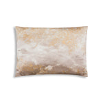 Gold Silver Foil Velvet Pillow – Artistic Distressed Watercolor Accent Cushion by Cloud9