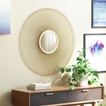 Zuo Modern Glow Gold Round Mirror – Glamorous Wall Accent