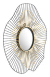 Comet Round Mirror 22" – Black & Gold by Zuo Modern