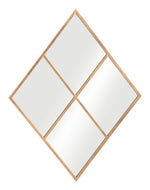 Zuo Modern Meo Mirror Gold – 40.6" Geometric Wall Mirror with Painted Steel Frame