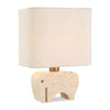 Tusk accent lamp elephant base