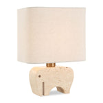 Uttermost Tusk Accent Lamp-Petite Elephant Sculpture with Khaki Shade