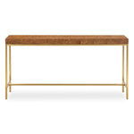 Uttermost Moran Burl Console Table – 60-Inch Narrow Entryway Table with Burl Veneer, MDF Build, and Stainless Steel Accents