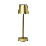 1. Scalloped Edge Portable LED Lamp Metallic Finish 14.5 Inch Tall by [Brand]