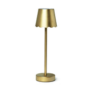 1. Scalloped Edge Portable LED Lamp Metallic Finish 14.5 Inch Tall by [Brand]