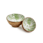 1. Mango Wood Decorative Serving Bowl Set Fern Design 3.5 Inch Tall by [Brand]