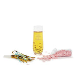 Stemless Glass and Soap Gift Set – Champagne Scented Star Bath Confetti – 6.25 Inch Glass – by [Brand]