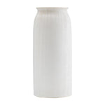 Sagebrook Home 17927-02 Ceramic, 16" Ridged Vase, White