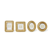 Gold Photo Display Frames – Set of 4 Mixed Shape Frames