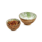 Food Safe Wooden Pedestal Bowl Set 3.5 Inch Tall Natural Finish by [Brand]