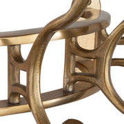 Uttermost 04214 Starling Gold Wall Mounted Coat Rack with Curved Antique Brass Hooks