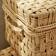 Nested Jute Trunks Set of 3 15 Inch Height for Blankets and Pill