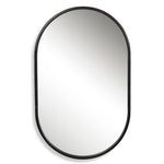 Decorative Modern Oval Wall Mirror in Black Finish – Uttermost Varina
