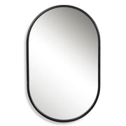Decorative Modern Oval Wall Mirror in Black Finish – Uttermost Varina