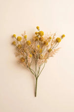 artificial yellow floral spray