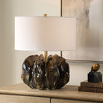 Jaudon Textured Ceramic Table Lamp Brown