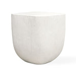 Uttermost Alma Outdoor Side Table-Stylish Limestone Finish in Glass-Reinforced Concrete