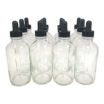 Flint Glass Bottle – Clear Finish 3.75" H, 8 oz Lab Storage with Cap Pack 12 by GSC International Inc.