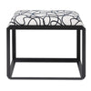 Light gray patterned bench