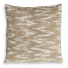 Uttermost – Mountains 20"x20" Outdoor Pillow Sand & Ivory Flame Stitch Pattern in Sunbrella Acrylic with Water-Resistant Insert