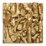 Uttermost Rio Gold Wall Decor – Handcrafted Teak Branch Design, Metallic Gold Finish, 23.6"x23.6"x2.75"