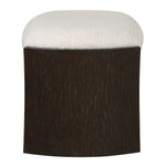 Uttermost Port Small Bench, Walnut-Clean Lines & Functional Form with Textured White