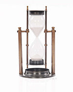 Brass Revolving Sandtimer – 8.5" Tall – Antique Nautical Hourglass By Old Modern Handicrafts