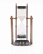 Antique Brass Sand Timer – Revolving Design – 8.5