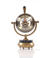 Brass Table Clock – 9.25 Inch Height – Vintage Style with Clear Faceplate