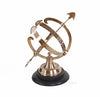 Decorative Armillary Sphere – Brass Finish – 14.25" Tall on Wooden Base