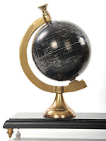 Brass Navigational Memorabilia Set – Clock, Globe & Armillary – 10.75 Inch