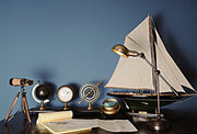 Brass Armillary Globe & Clock Set – Vintage Style – 10.75 Inch