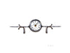 Vintage Aeroplane Table Clock – Nickel Finish – Aviation Desk Decor – 4.5" H